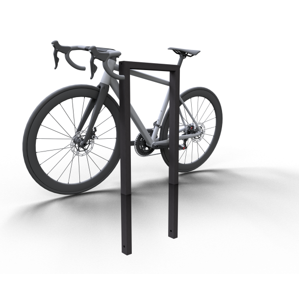 Lean-on hoop made of steel tube | Square tube, 60 x 40 mm | without cross bar | total width: 450 mm | hot-dip galvanized and coated DB 703